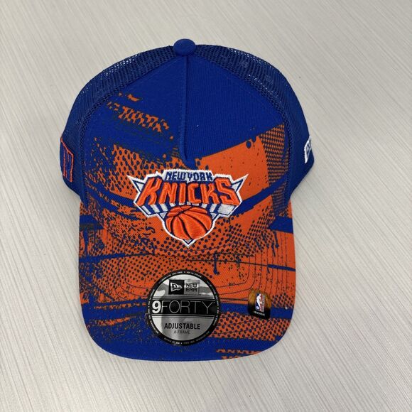 New York Knicks 2024 Tip Off New Era 9FORTY A-Frame Hat Cap One Size NEW - Picture 2 of 7